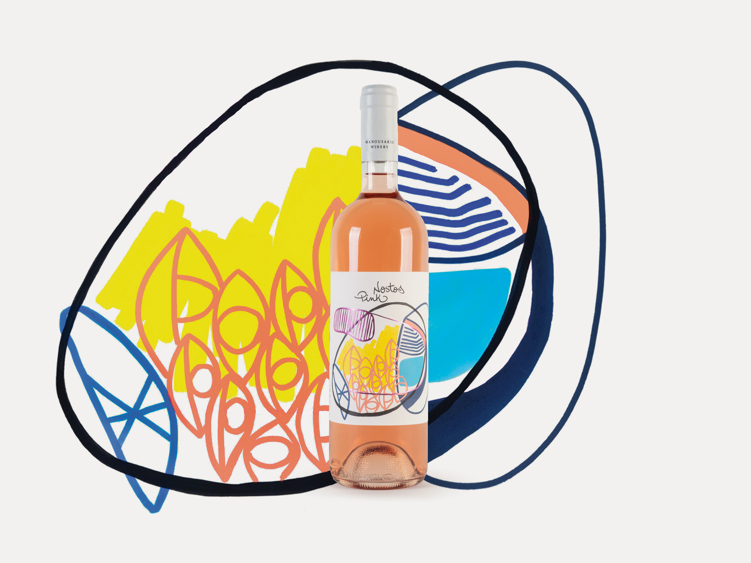 Pink is a Dry Rosé Wine from Manousakis Winery in Crete, Greece