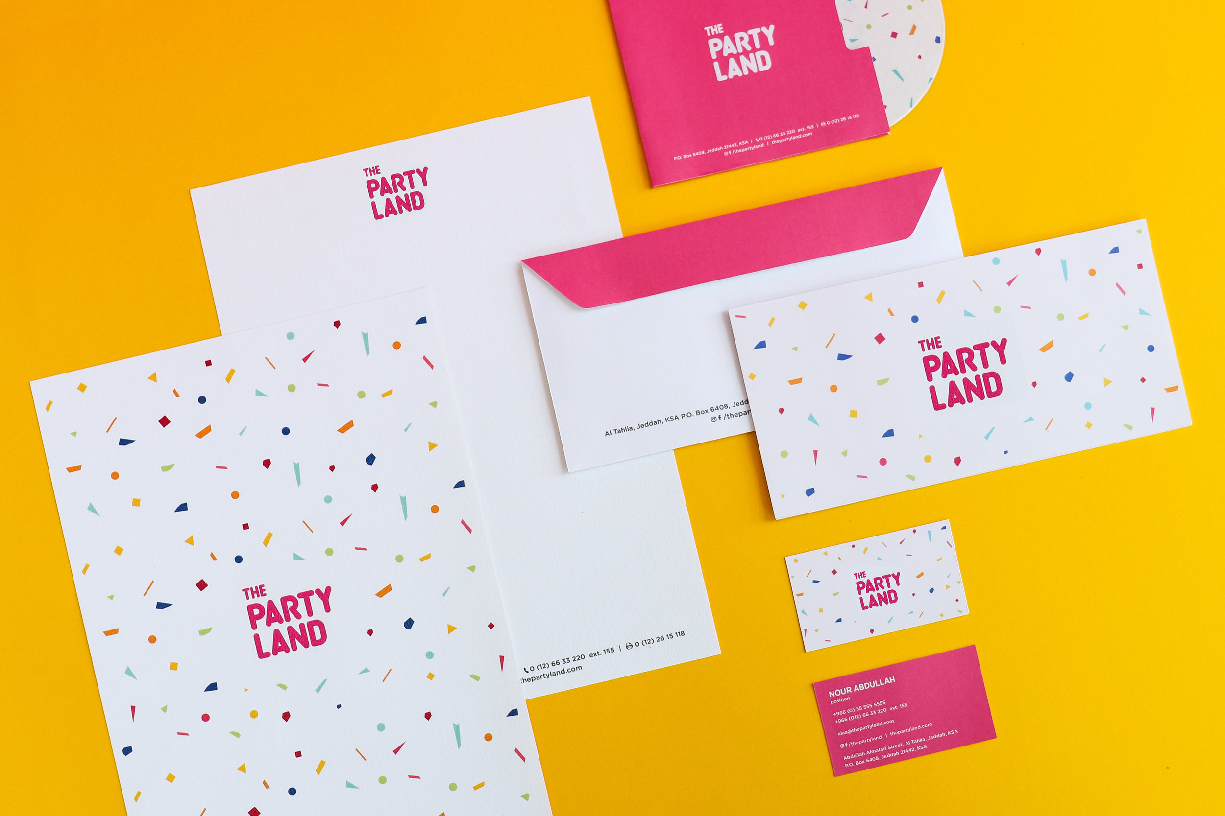 Fun and Playful Brand Identity Design for The Party Land in Saudi Arabia