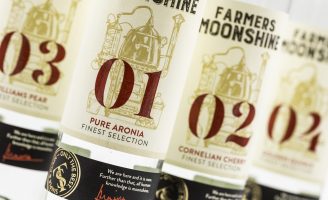 Packaging for Farmers Moonshine Brandy