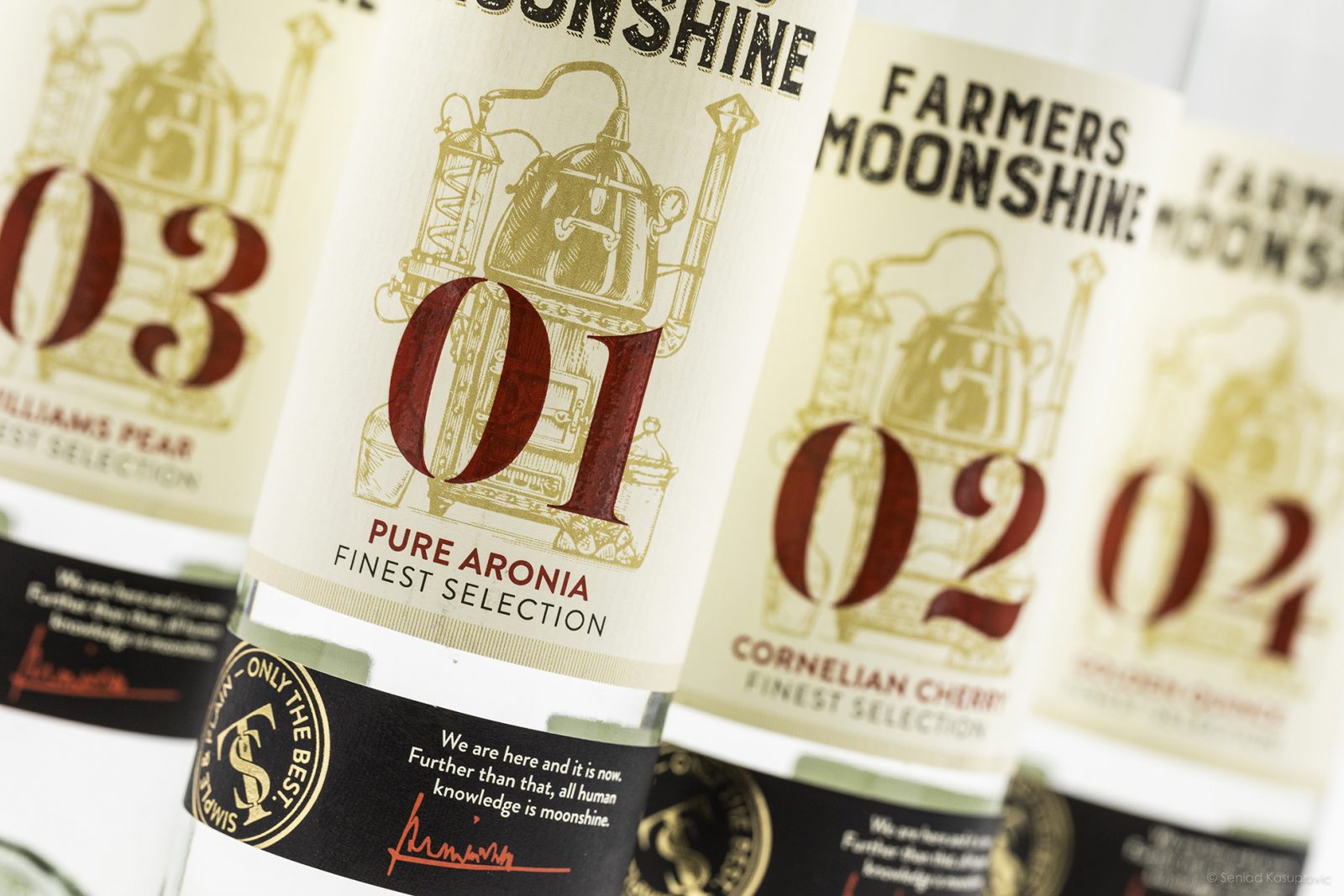 Packaging for Farmers Moonshine Brandy