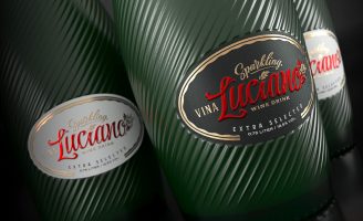 Label Design for Vina Luciano Sparkling Wine Drink Bottle