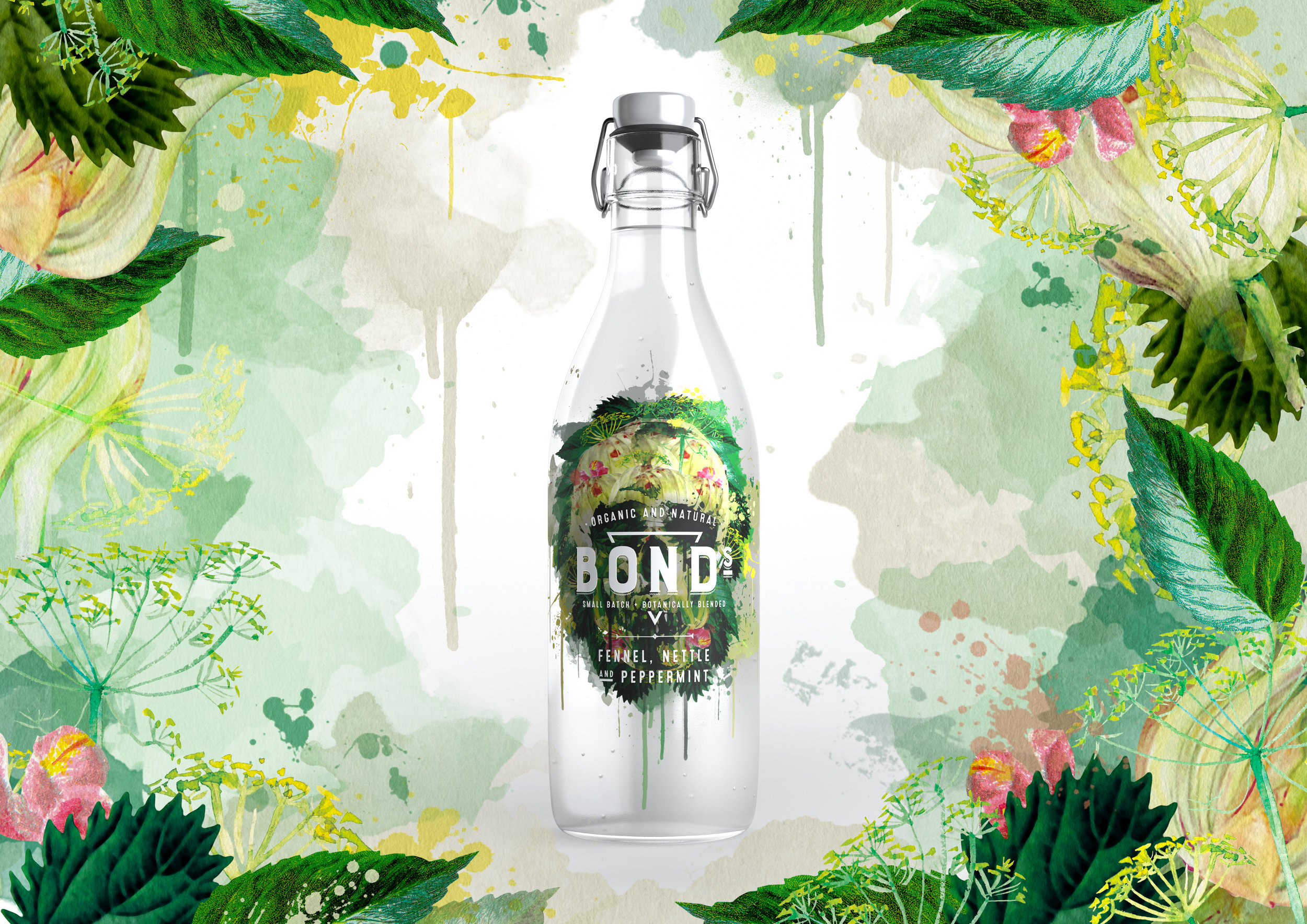 Soft Drink Packaging Design for the More Adventurous Consumer, Utilising Beautiful Botanical Illustrations