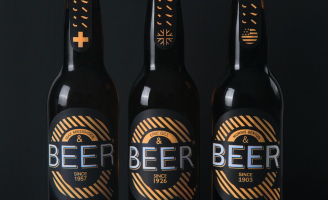 Sans Serif Beer Logo and Packaging Design