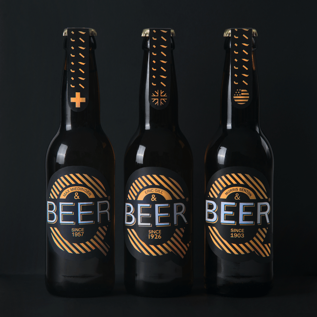 Sans Serif Beer Logo and Packaging Design