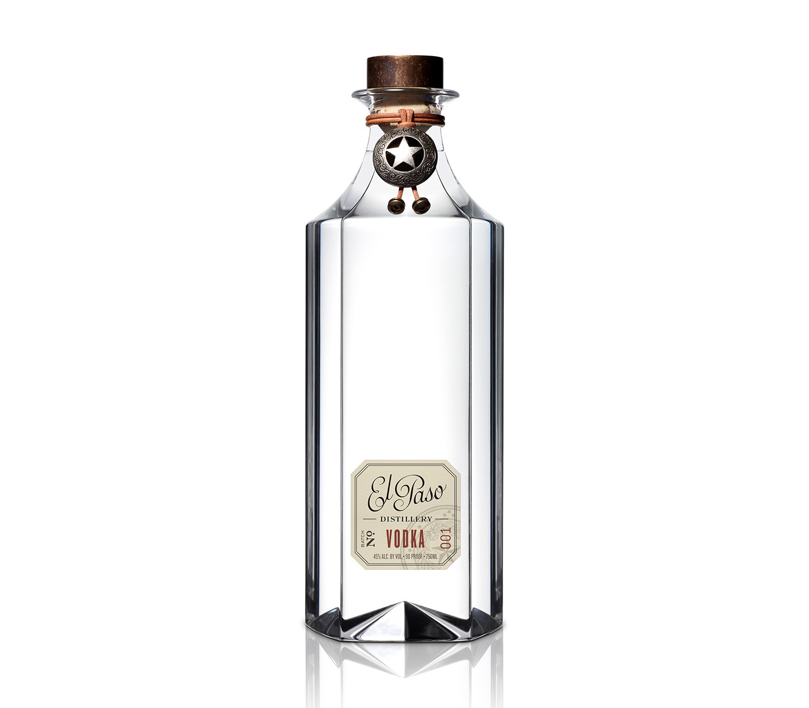 Custom Glass Bottle featured for El Paso Distilleries Vodka