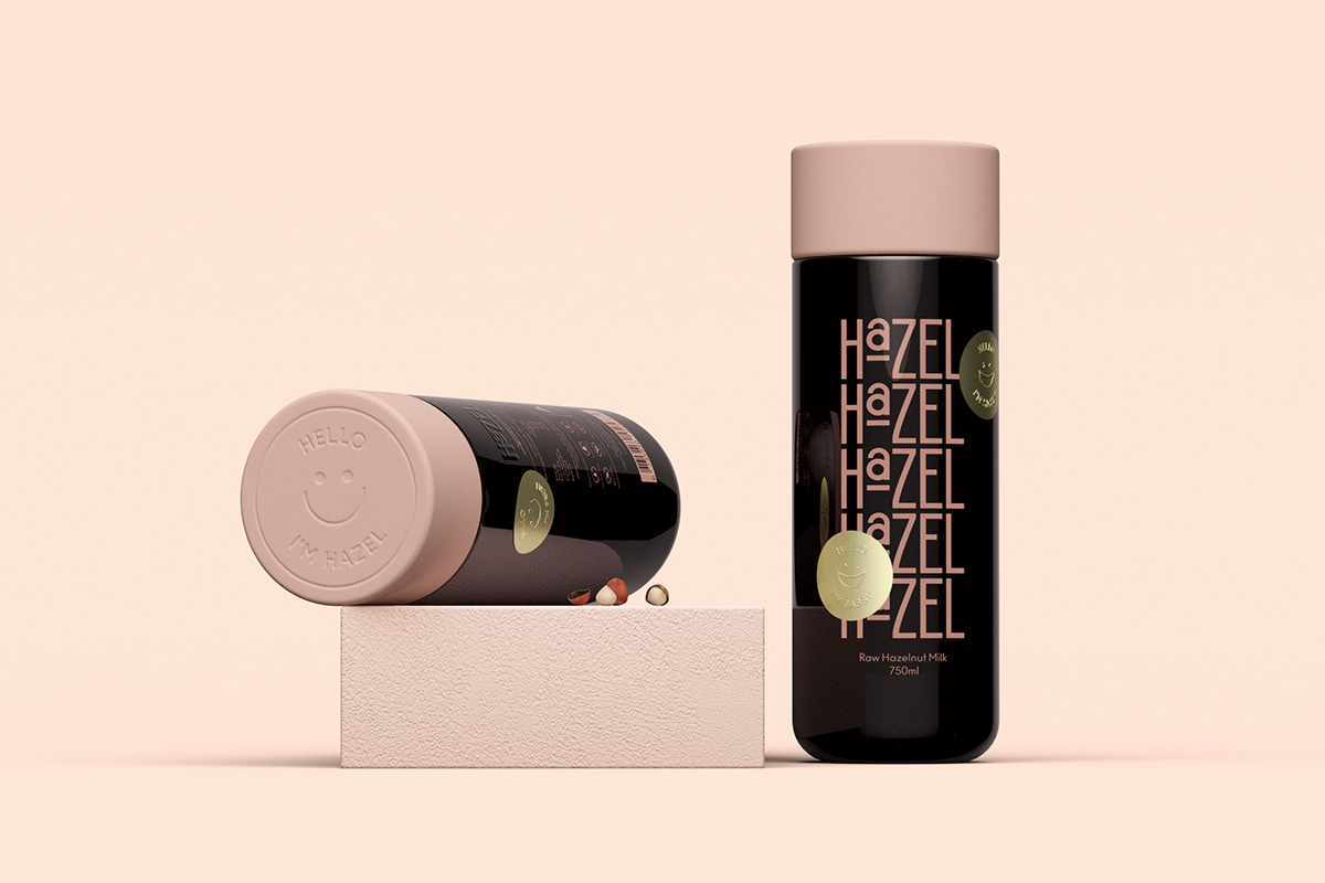 Soft and Elegant Brand Design for Hazelnut Milk “Hazel”