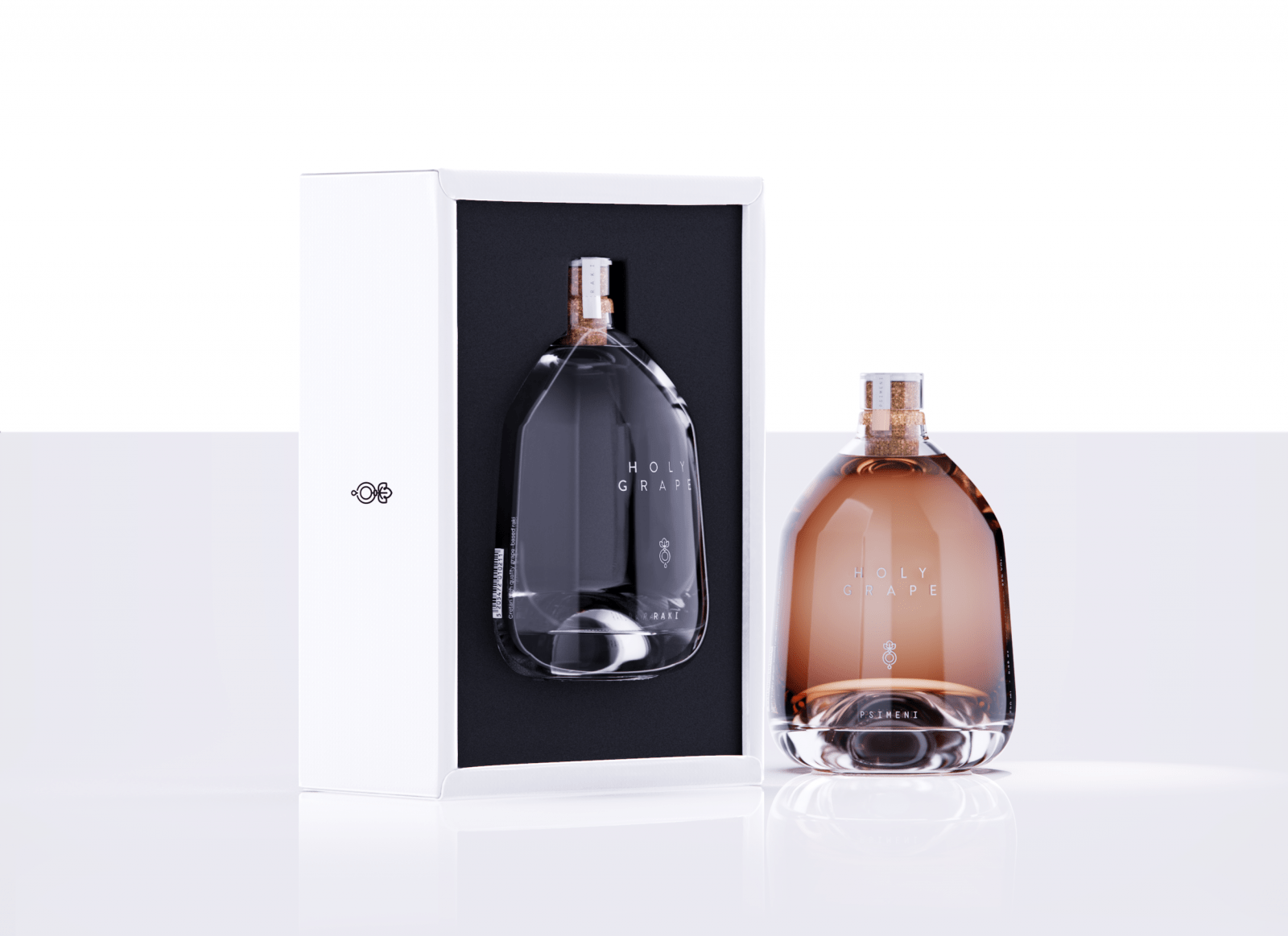 Minimal Bottle Design and Product Identity Design for Greek Alcoholic Liquor and Name Giving