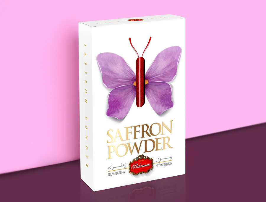 Packaging Design Premium Saffron Powder from Iran