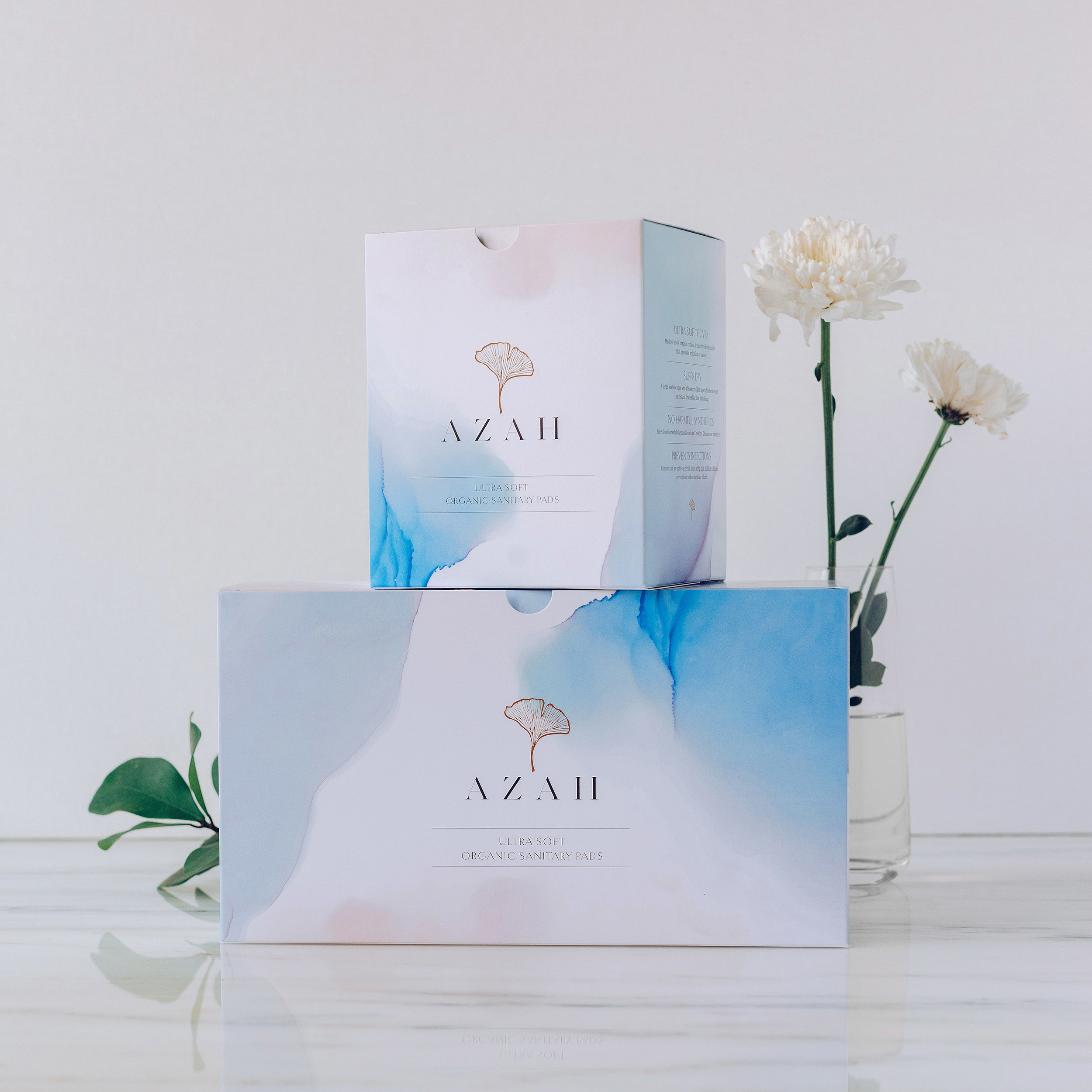 Brand and Packaging Design for ‘Azah Care’ Sanitary Pads