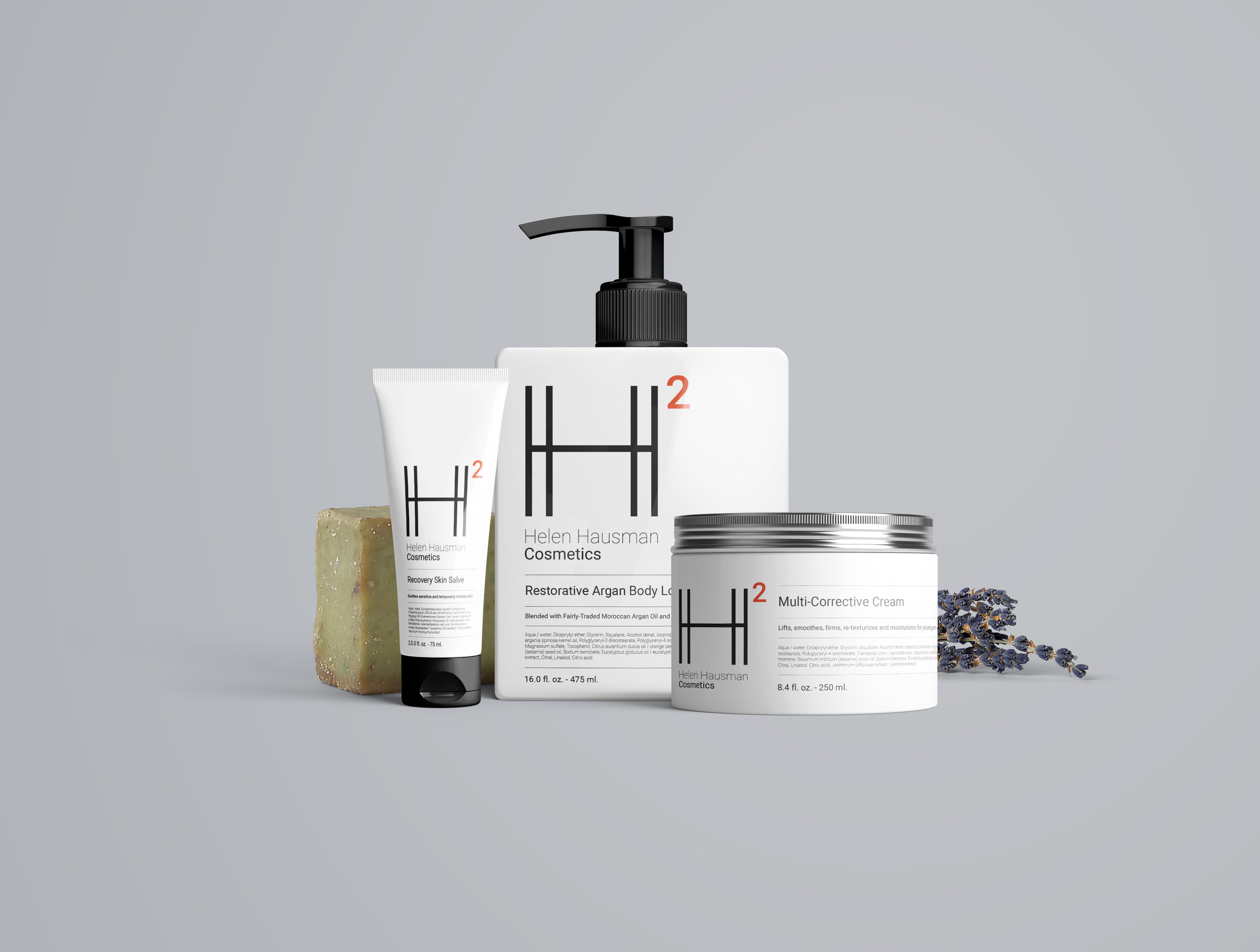 Minimalistic and Pure Design for Cosmetic Products Range Sustainably-Sourced