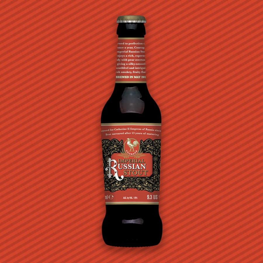 Modern Product Labelling that Reflects the History and Heritage of an Annually Brewed Imperial Russian Stout