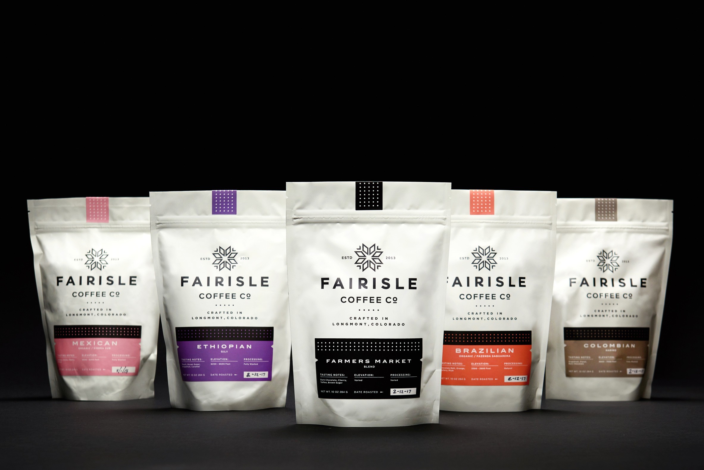 Visual Identity and Packaging Design System Created for Coffee Brand in Colorado, USA