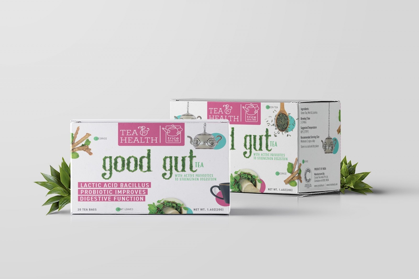 TRICE Tea and Health Packaging Design for a New Tea Brand