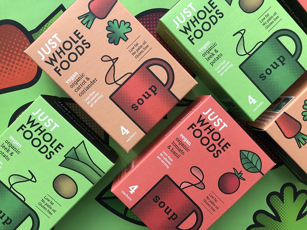 Studio h Redesign Just Wholefoods Brand and Packaging