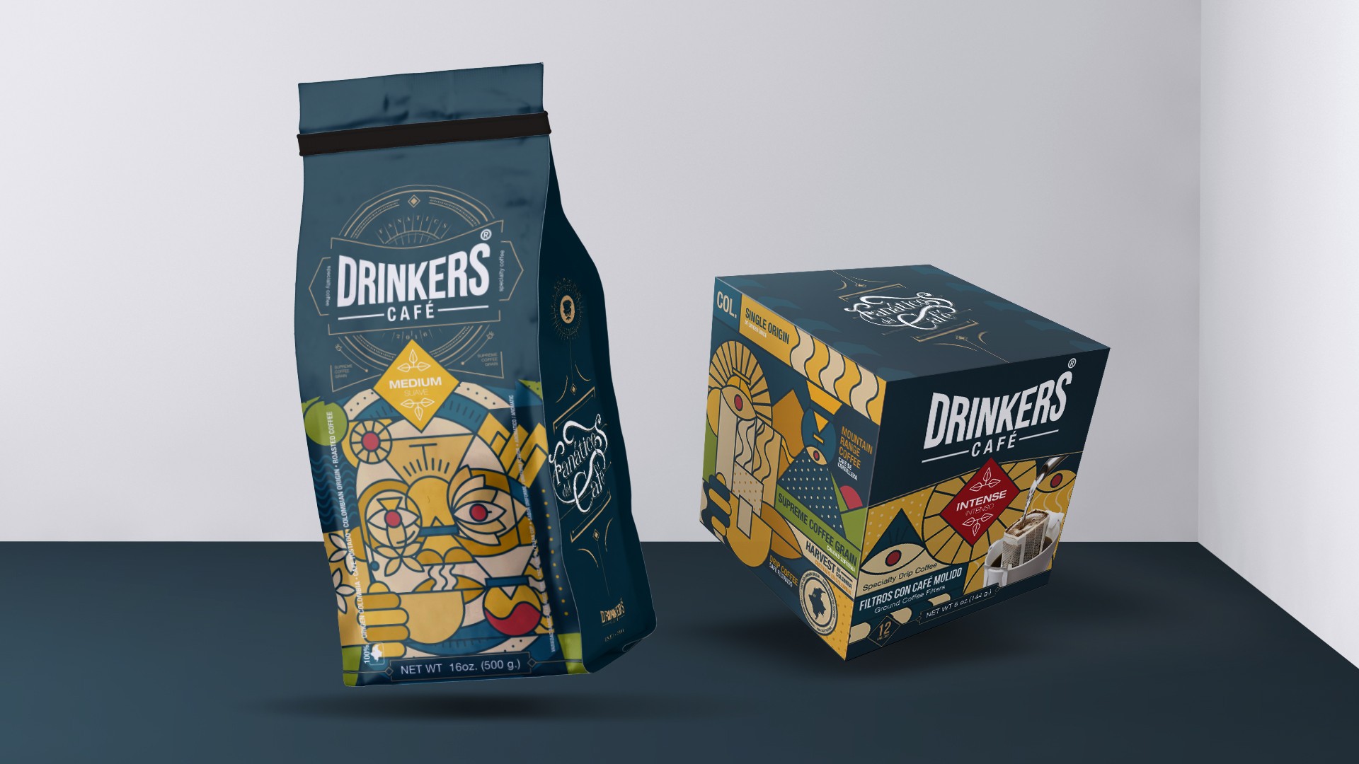 Colombian Coffee Brand and Packaging Design for Coffee Fanatics