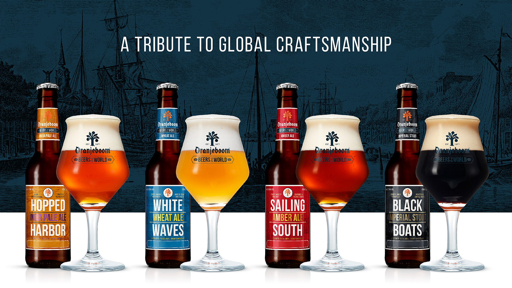 Oranjeboom Beers of the World. A tribute to Global Craftsmanship