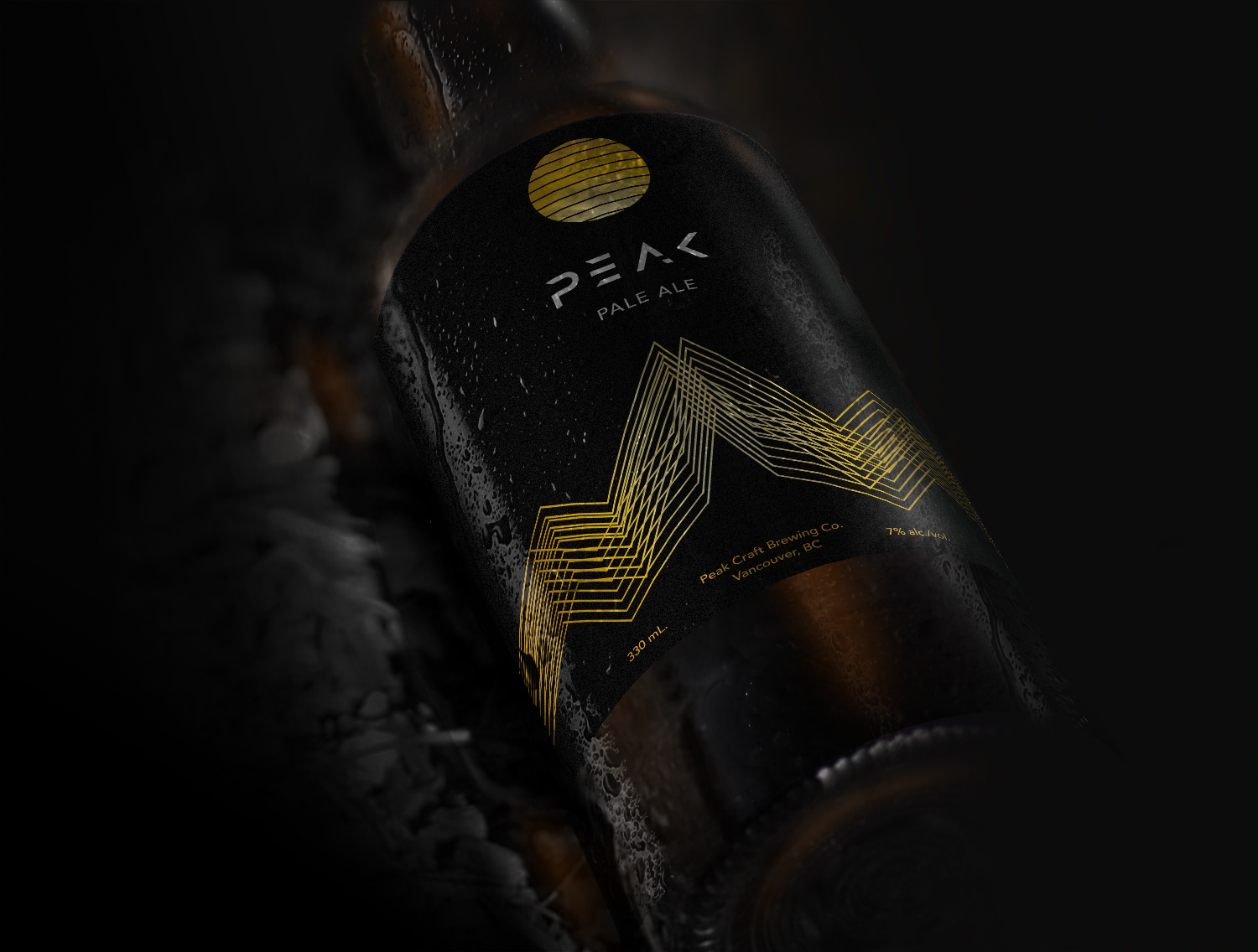 Geometrical Packaging Design for a Conceptual Craft Beer Brand, “Peak”