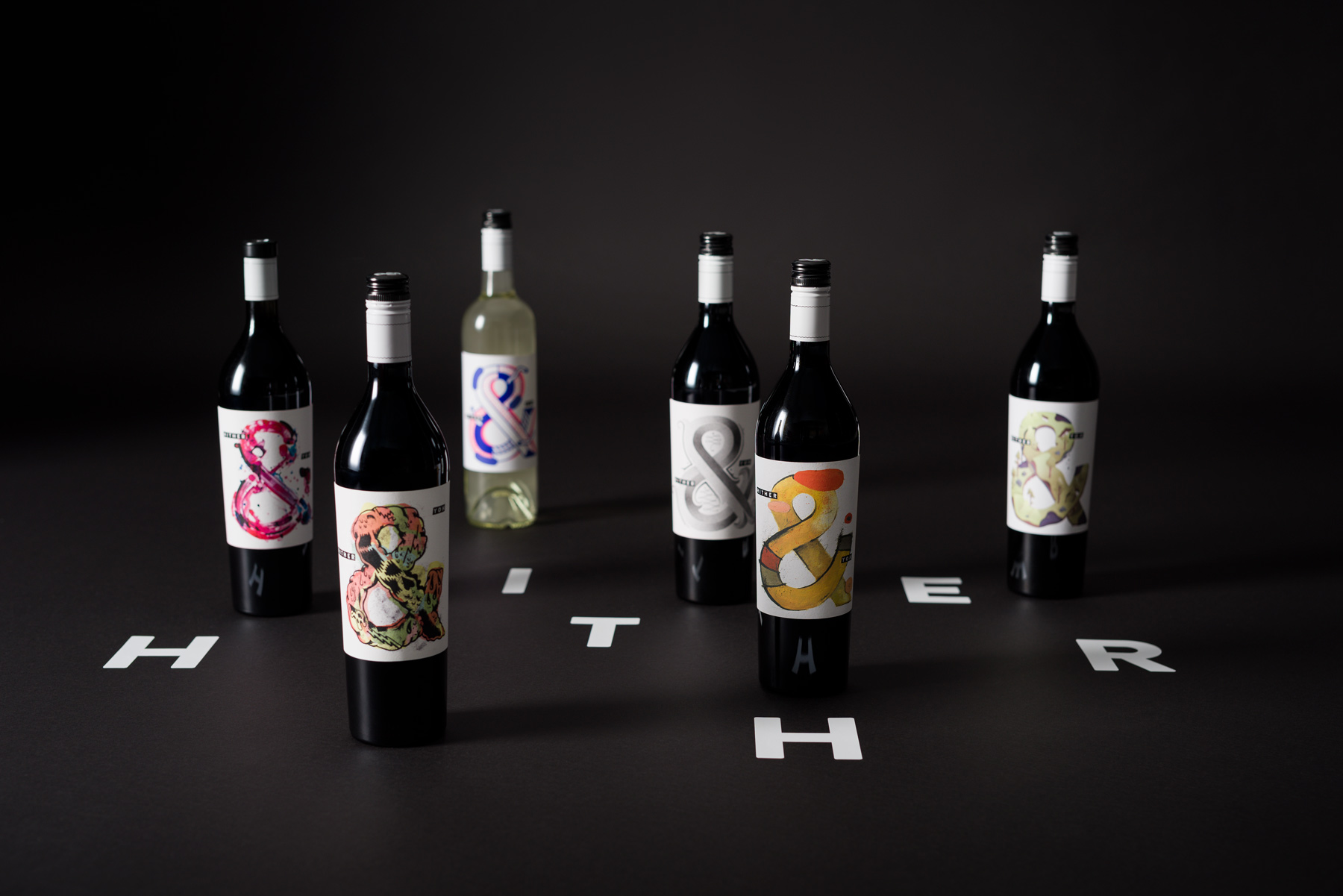 Dynamic type and Minimal Layout is Central to this Wines Ranges Distinct Identity