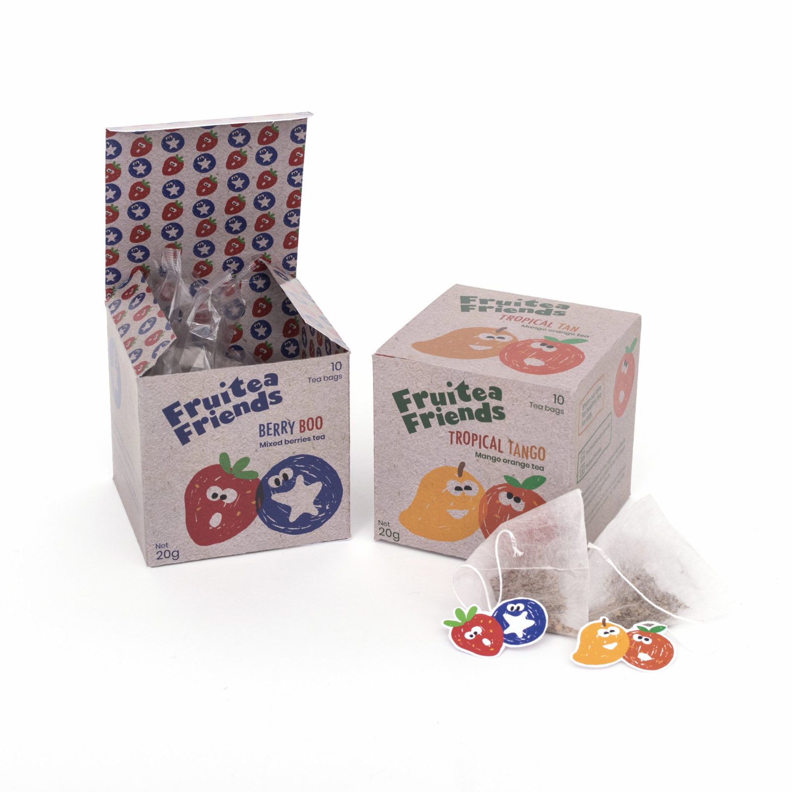 Branding and Packaging for Student Concept, Fruitea Targeting Kids