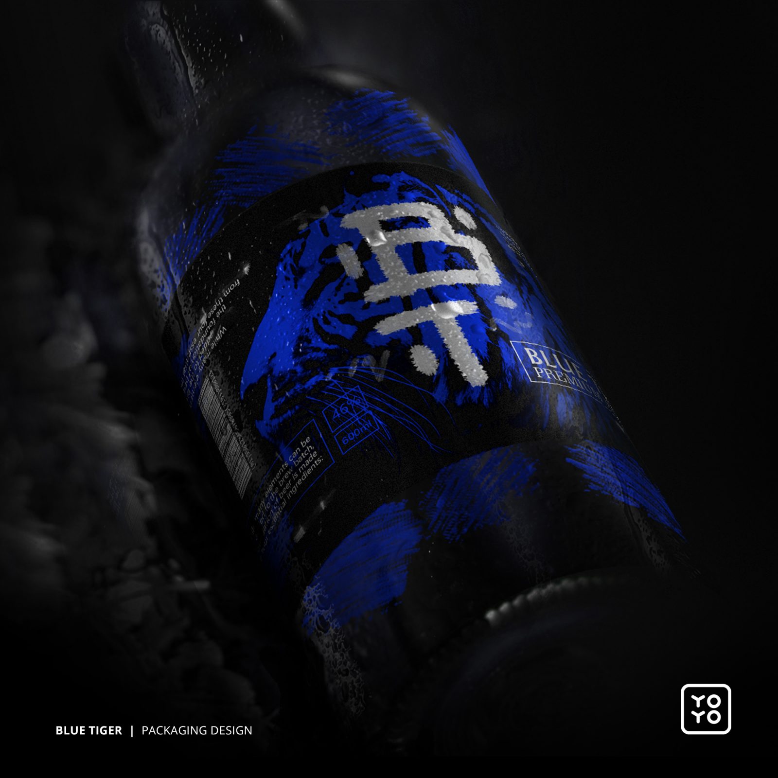 Blue Tiger Whiskey Packaging Design