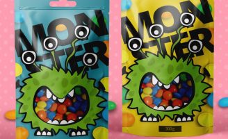 Colorful Monster Candy Packaging Concept