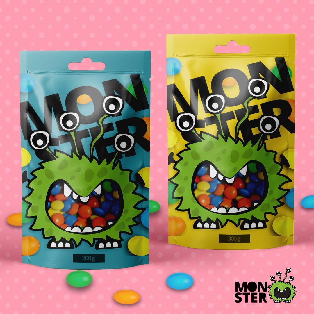 Colorful Monster Candy Packaging Concept