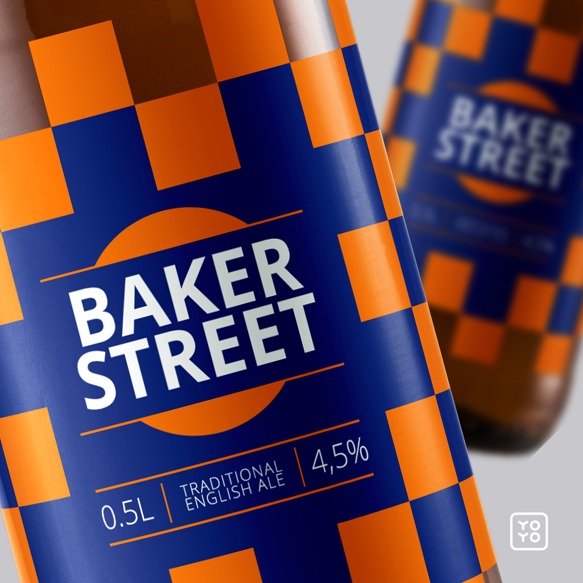 Label Design for Concept Baker Street Beer Brand