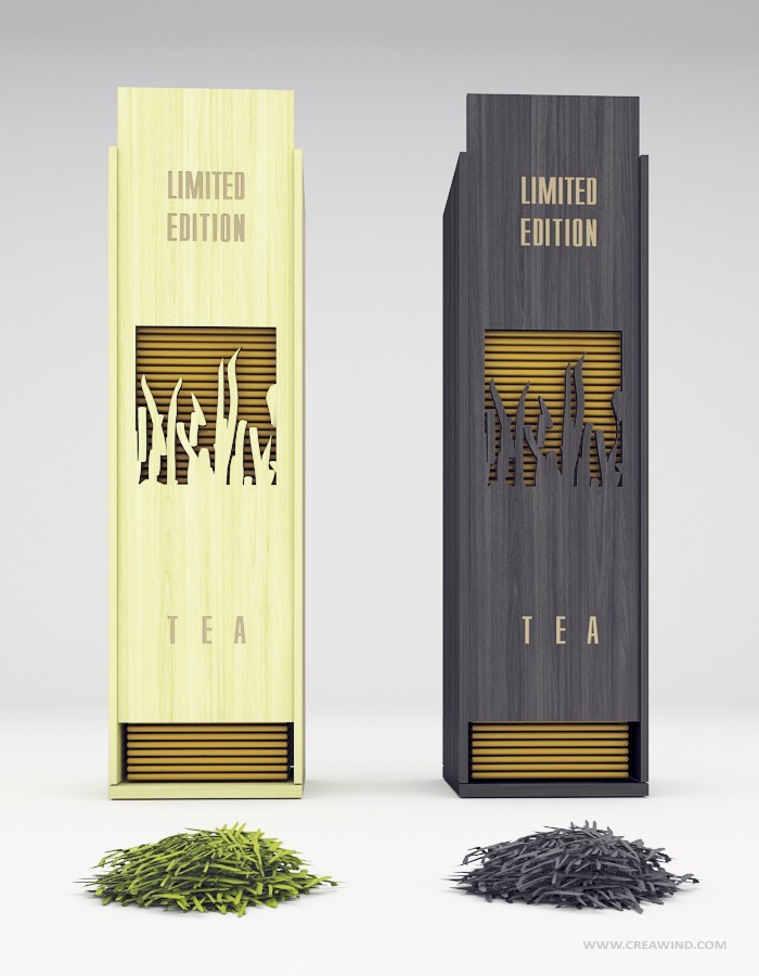 Leaves Contours Concept for a Tea Packaging and Brand Design