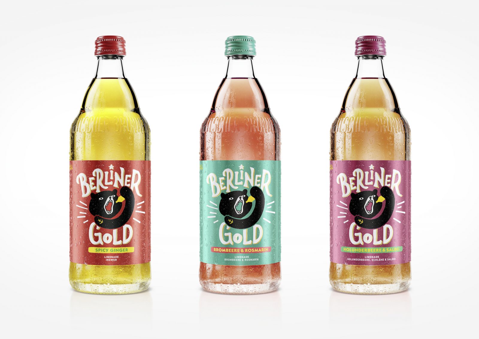 Brand and Packaging Design Berliner Gold Limonade Range