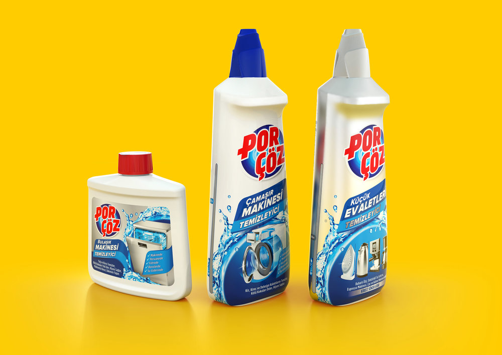 Household cleaners packaging