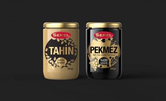 Tahini (Sesame Paste) and Grape Molasses Packaging Design From Turkey