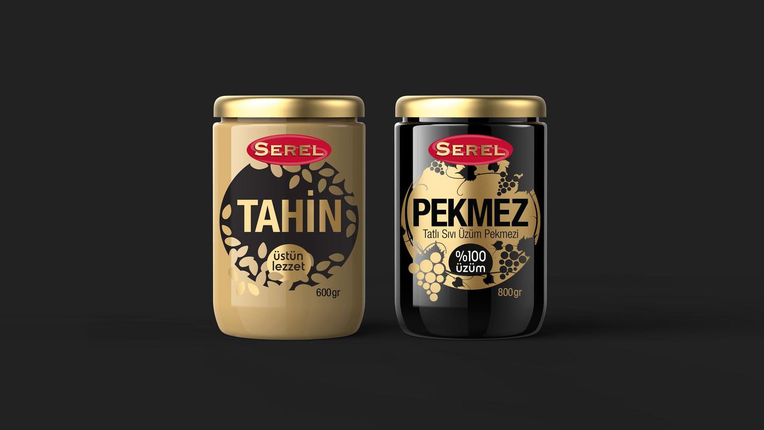 Tahini (Sesame Paste) and Grape Molasses Packaging Design From Turkey