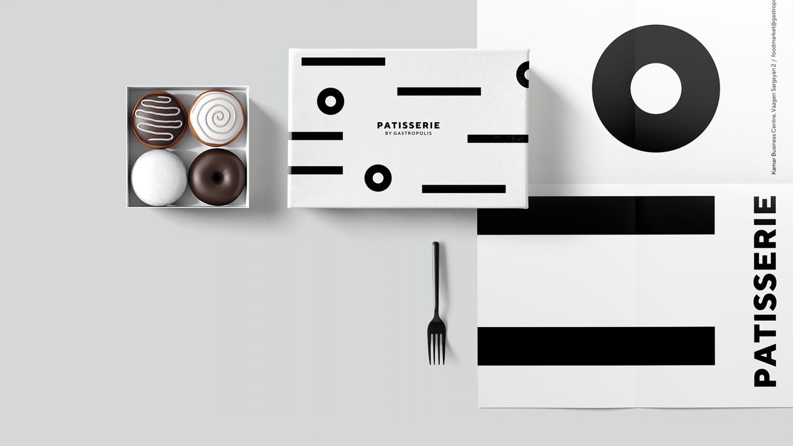 Branding with Lines and Circles for Gastropolis Food Market