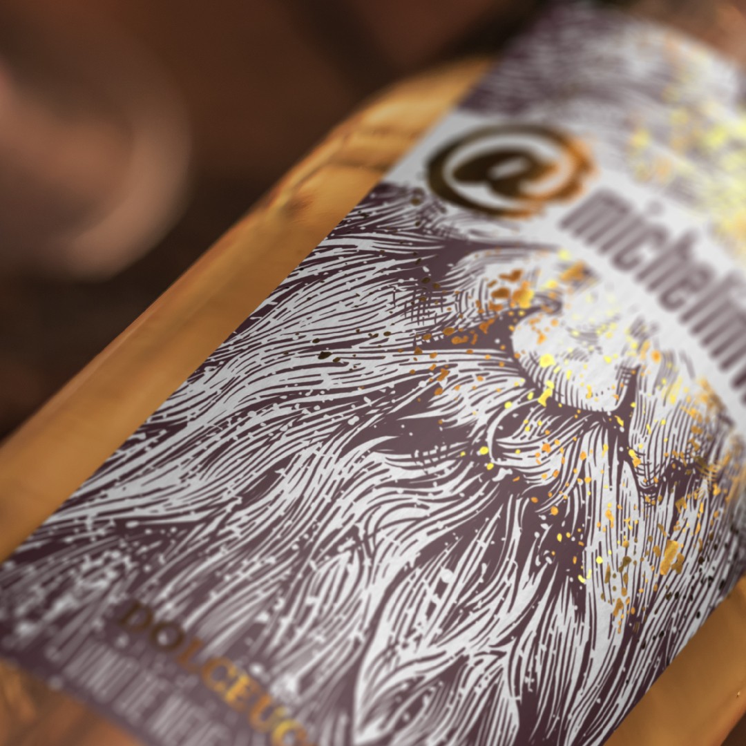 Packaging Design and Illustration for a Snow Wine