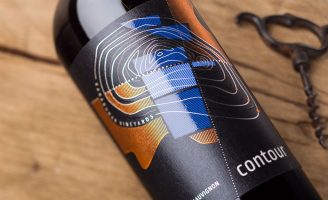 Contour Wines with Abstract Wine Label Design