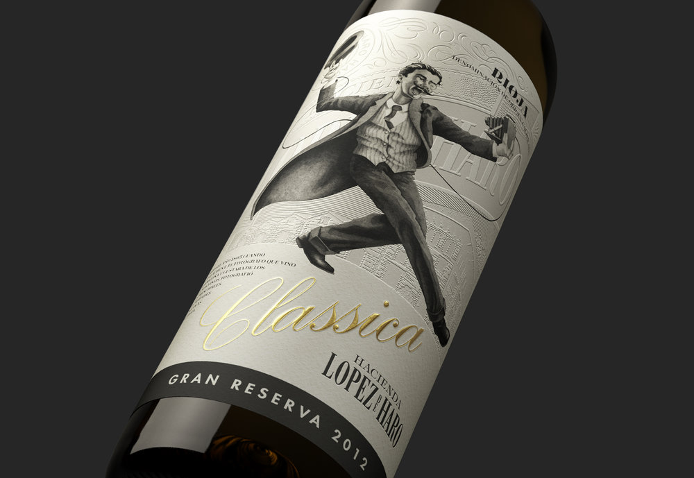 Wine Packaging Design for Classica Hacienda López de Haro