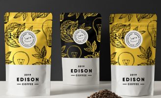 Edison Coffee Brand Identity and Packaging Design for a New Local Coffee Shop