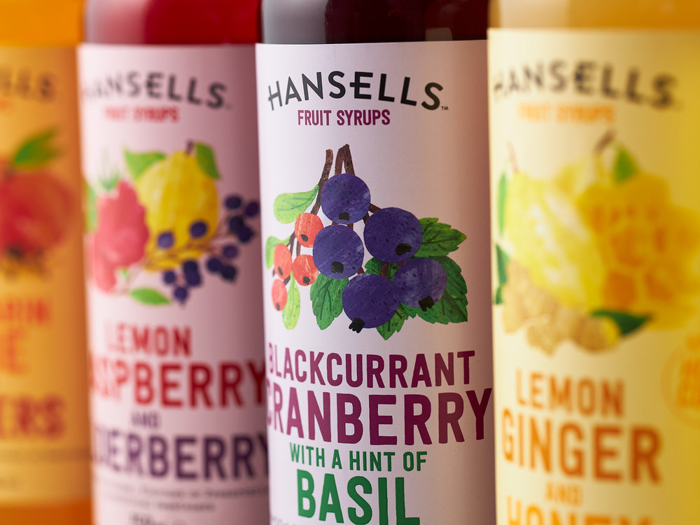 Brand and Packaging Refresh of Hansells Fruit Syrups
