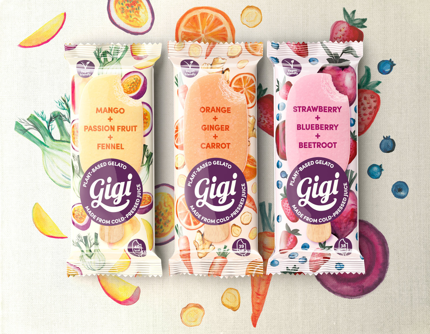 News: Plant-based Gelato Gigi Launches With Category-changing Brand and Packaging by Straight Forward Design