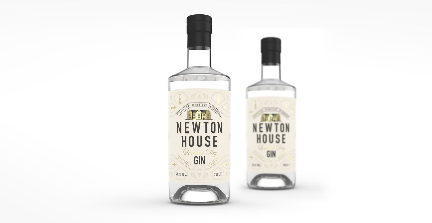 Newton House Gin Brand Redesign and Packaging Design