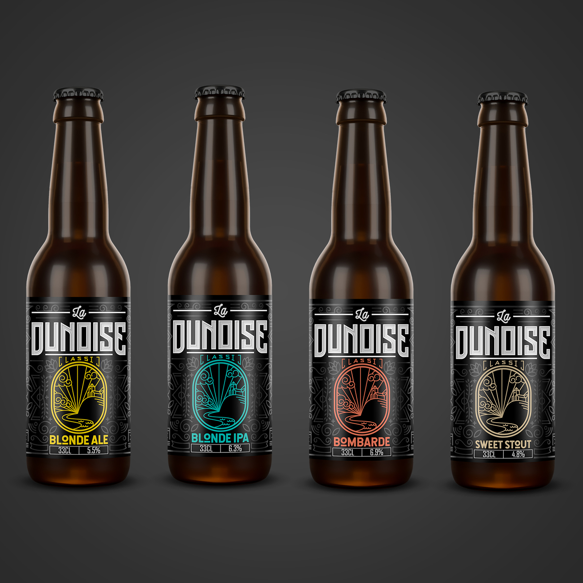 Packaging Design for French Beer Brand La Dunoise