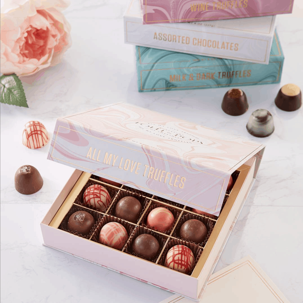 Luxury Giftable Chocolate Truffles – Oil and Water Inspired Library Explores the Best Chocolate Flavors from Around the World.