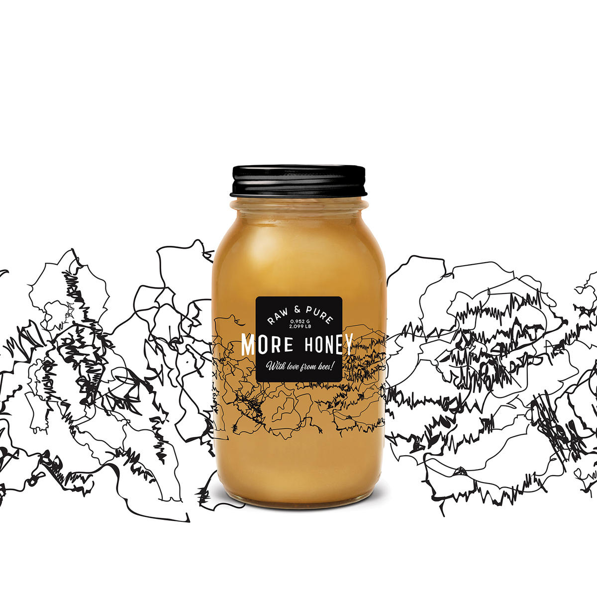More Honey Branding and Packaging for 100% Natural Honey