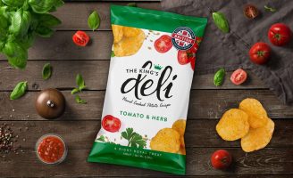 Brand and Packaging Design for The King’s Deli Crisps