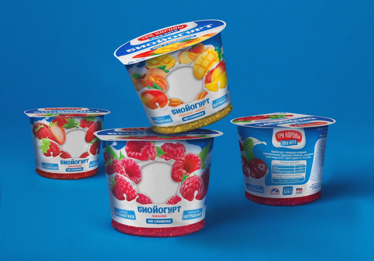 Unibe Branding Agency Has Developed Packaging Design for Bio Yoghurt Cream for “3k2k” Brand