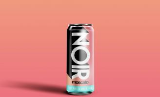 Noir Moscato Canned Wine Concept