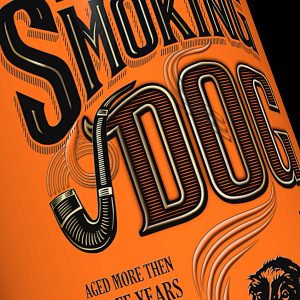 Skvorets design | Roman Skvortsov – The Smoking Dog whisky (project)