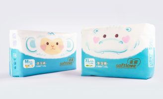 Packaging Design for Softlove Superthin Diaper and Wipes Brand