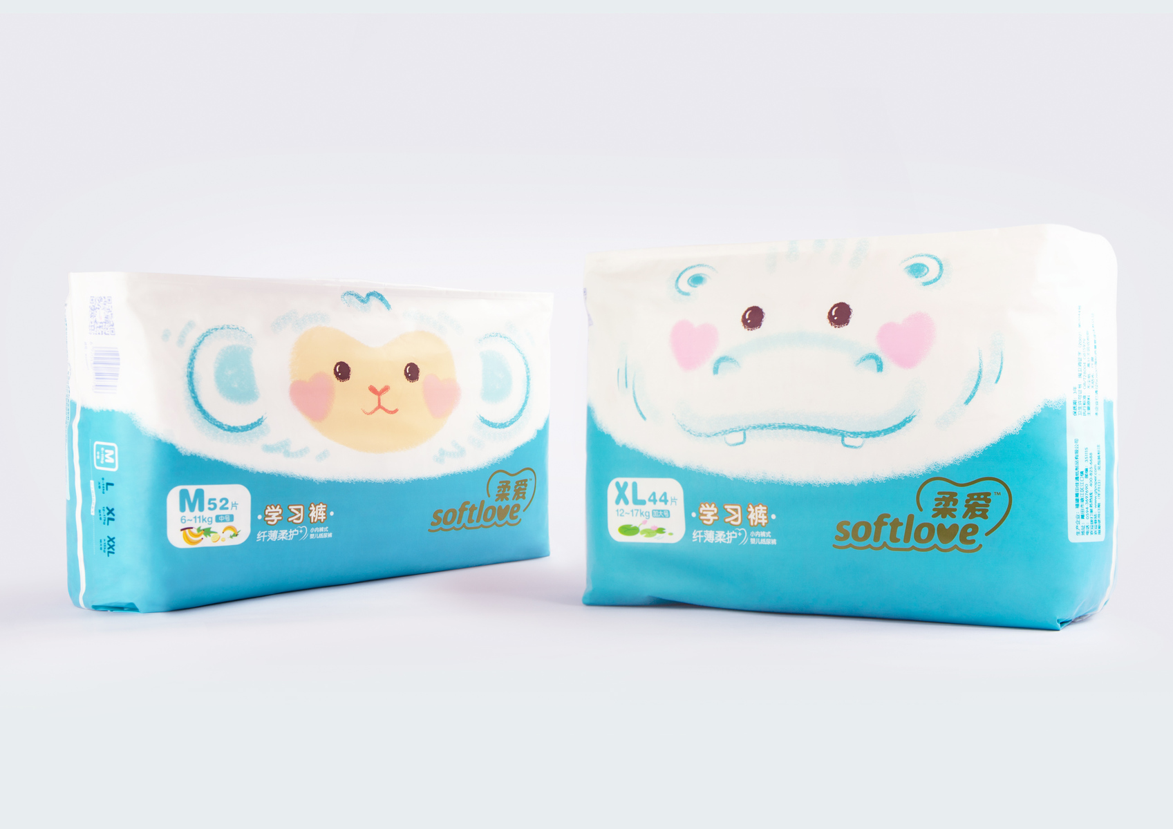 Packaging Design for Softlove Superthin Diaper and Wipes Brand