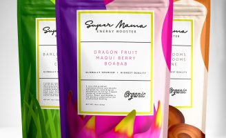 Supplement Packaging Bag Designs for SuperMama Booster Product Line